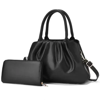 Горячая распродажа, трендовая сумка большой емкости, женская мода, роскошный новый высококачественный текстурный комплект из двух предметов, сумка через плечо на одно плечо