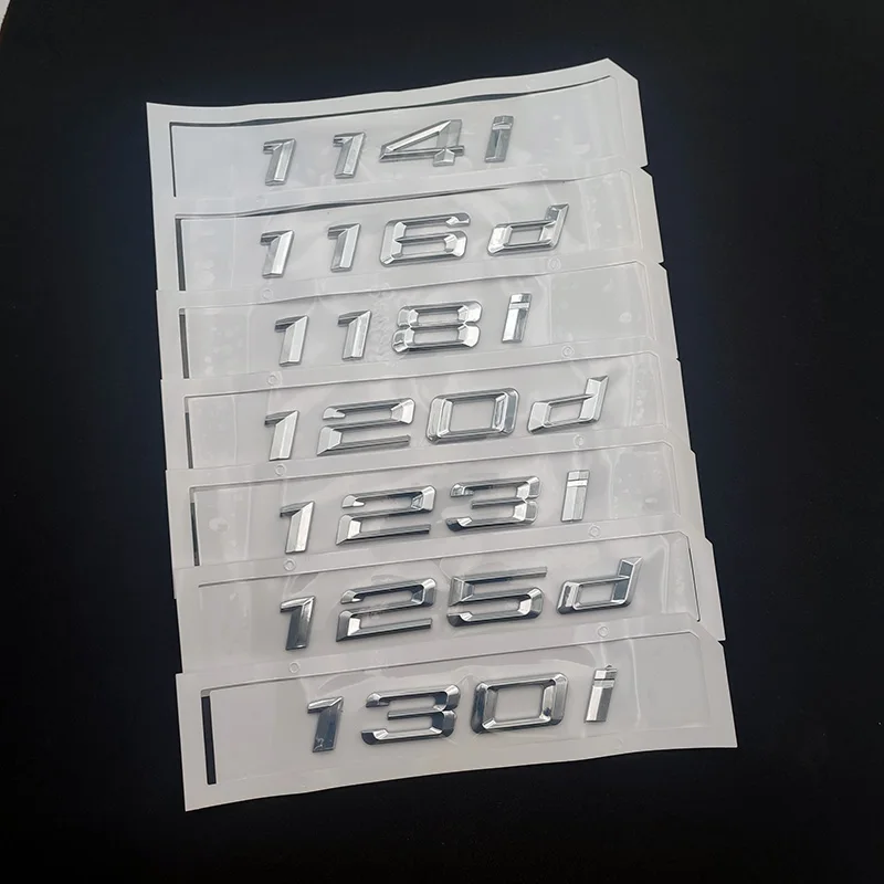 ABS Эмблема Багажника Автомобиля Значок Наклейка 3D Хромированные Буквы Для Логотипа Автомобиля BMW 116i 118i 118d 120i 125i 130i 120d E82 E87 F20 Аксессуары