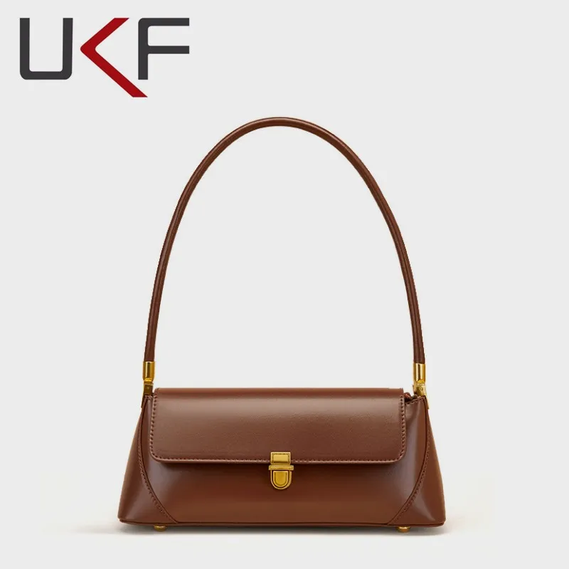 UKF Новая женская сумка Женская элегантная сумка подмышками Женская классическая кожаная сумка винтажного дизайна во французском стиле Женская сумка