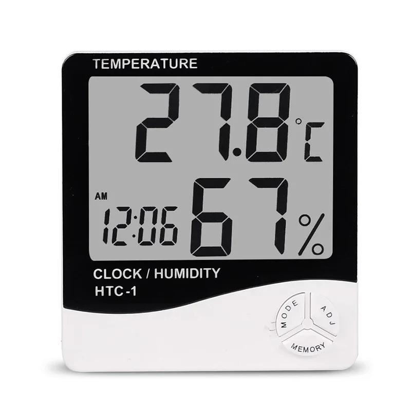 ЖК-цифровой термометр Гигрометр, измеритель температуры и влажности, Метеостанция, часы для наращивания ресниц, макияж, салон красоты