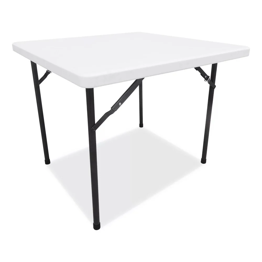 Квадратный пластиковый складной столик ALEPT36SW - белый, водонепроницаемый и противообрастающий внутри и снаружи помещений
