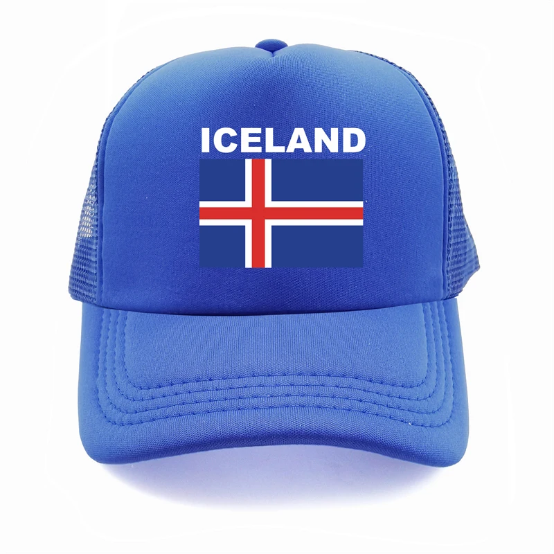 Кепка Исландского дальнобойщика, Летняя мужская Крутая шляпа с флагом страны, бейсбольные кепки Унисекс, Уличные сетчатые кепки