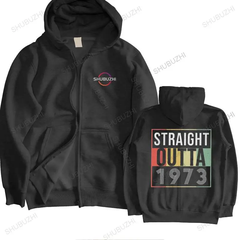 Куртка Straight Outta 1973 года рождения, мужская хлопковая толстовка с капюшоном, стильная толстовка, топы, пуловер на 49-й день рождения, одежда европейского размера