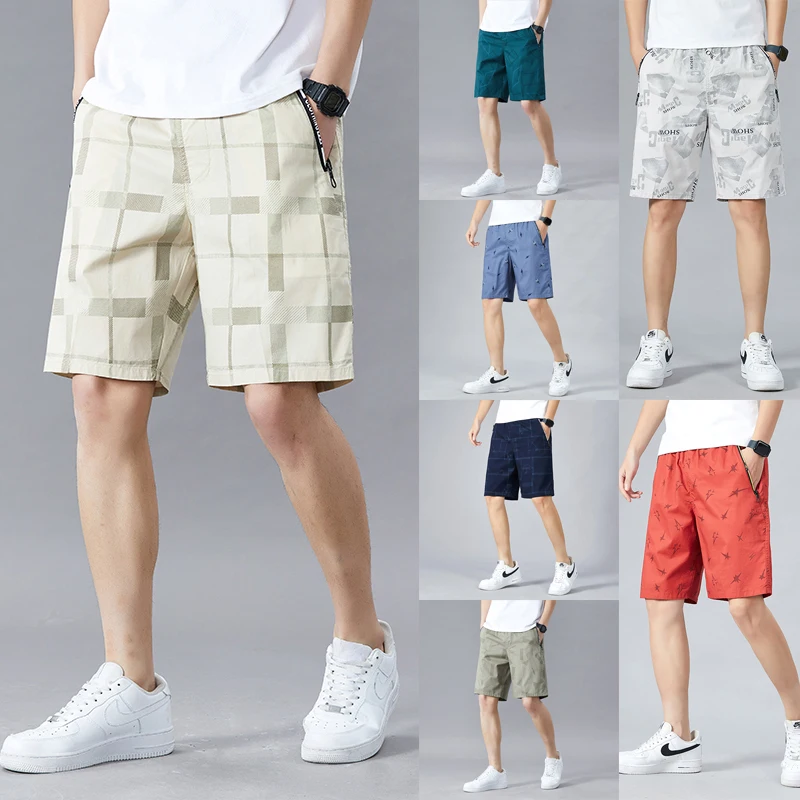 Мужские шорты-карго из высококачественного хлопка, Летние повседневные свободные короткие брюки, Новые модные камуфляжные шорты